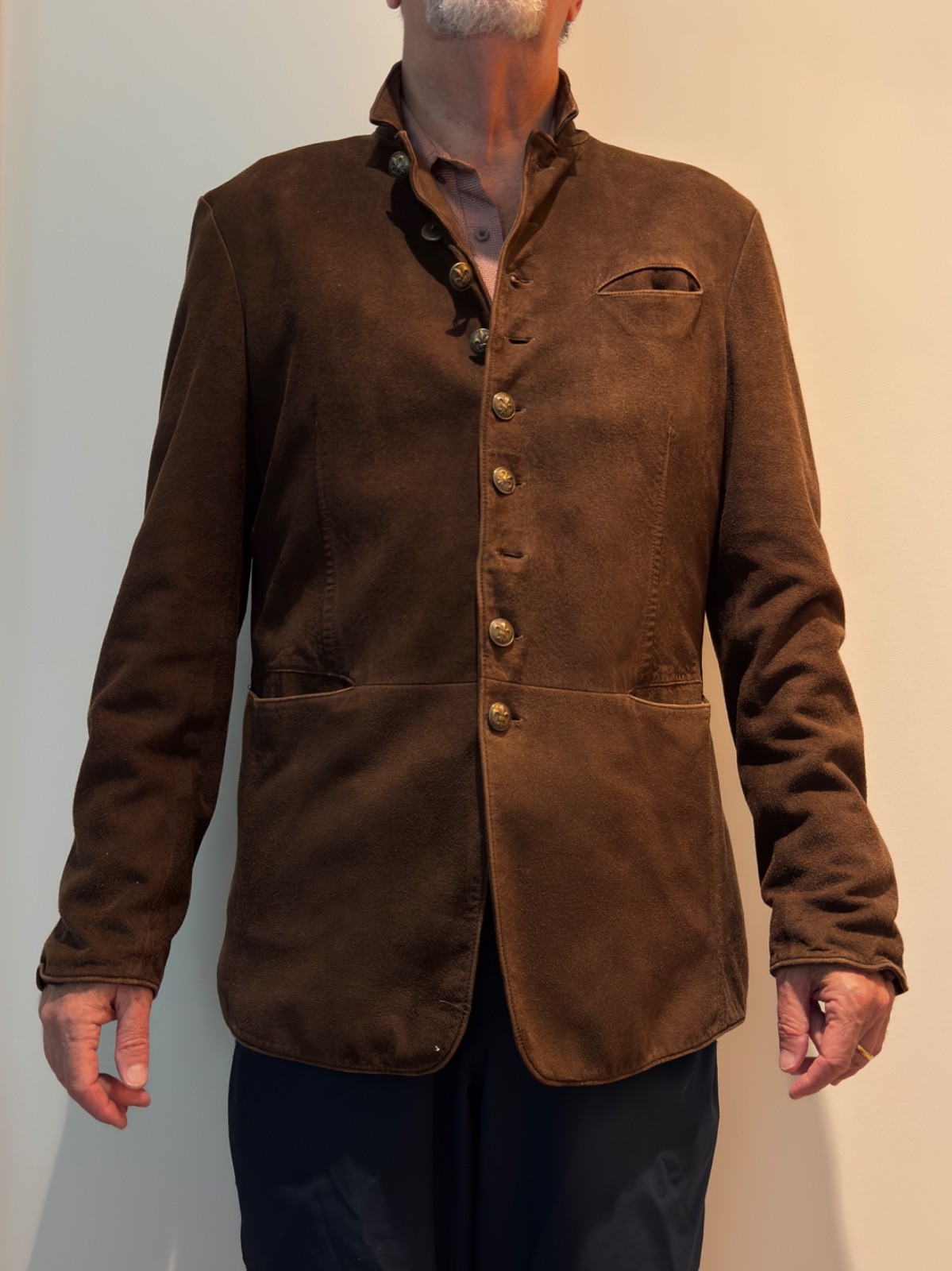 john varvatos suede leather jacket 54eu/44us