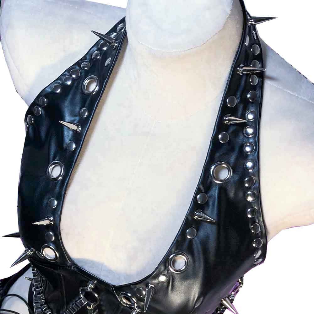 Goth Tops Women’s Emo Clothing Y2K Spiked Gothic Tank Punk Rock Clothes Grunge