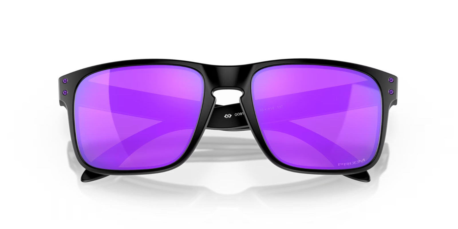 Oakley Holbrook Sunglasses OO9102-K655 Matte Black Frame W/ PRIZM Violet Lens
