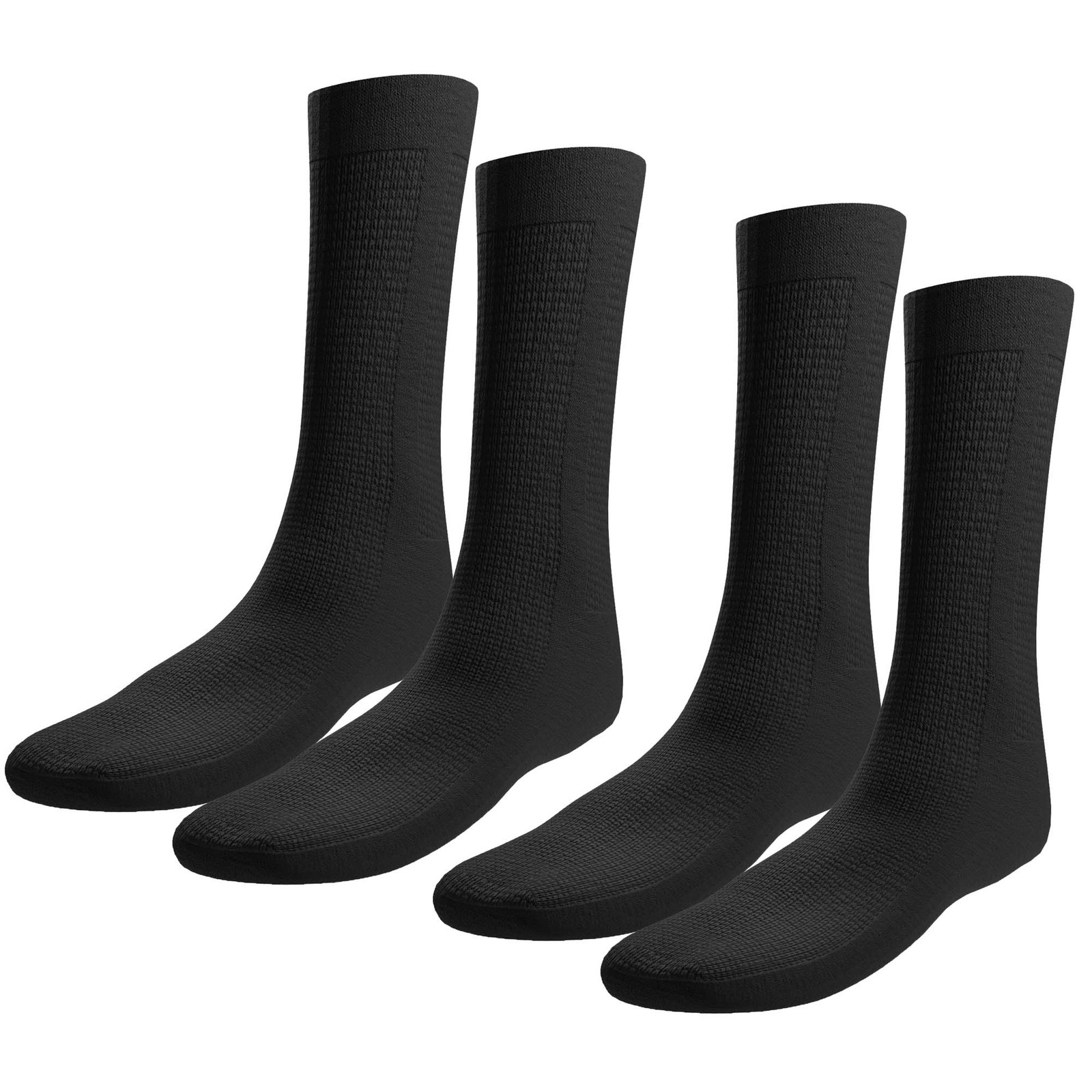 Mechaly 12 Pack Mens Solid Black Everyday Dress Socks
