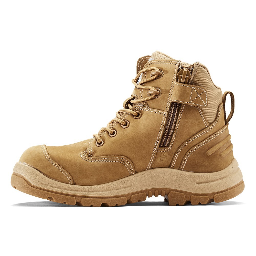 M.R.X. TYSON ZIP SIDED LACE UP SAFETY BOOTS STEEL TOE DURABLE AUS 9 SIZE