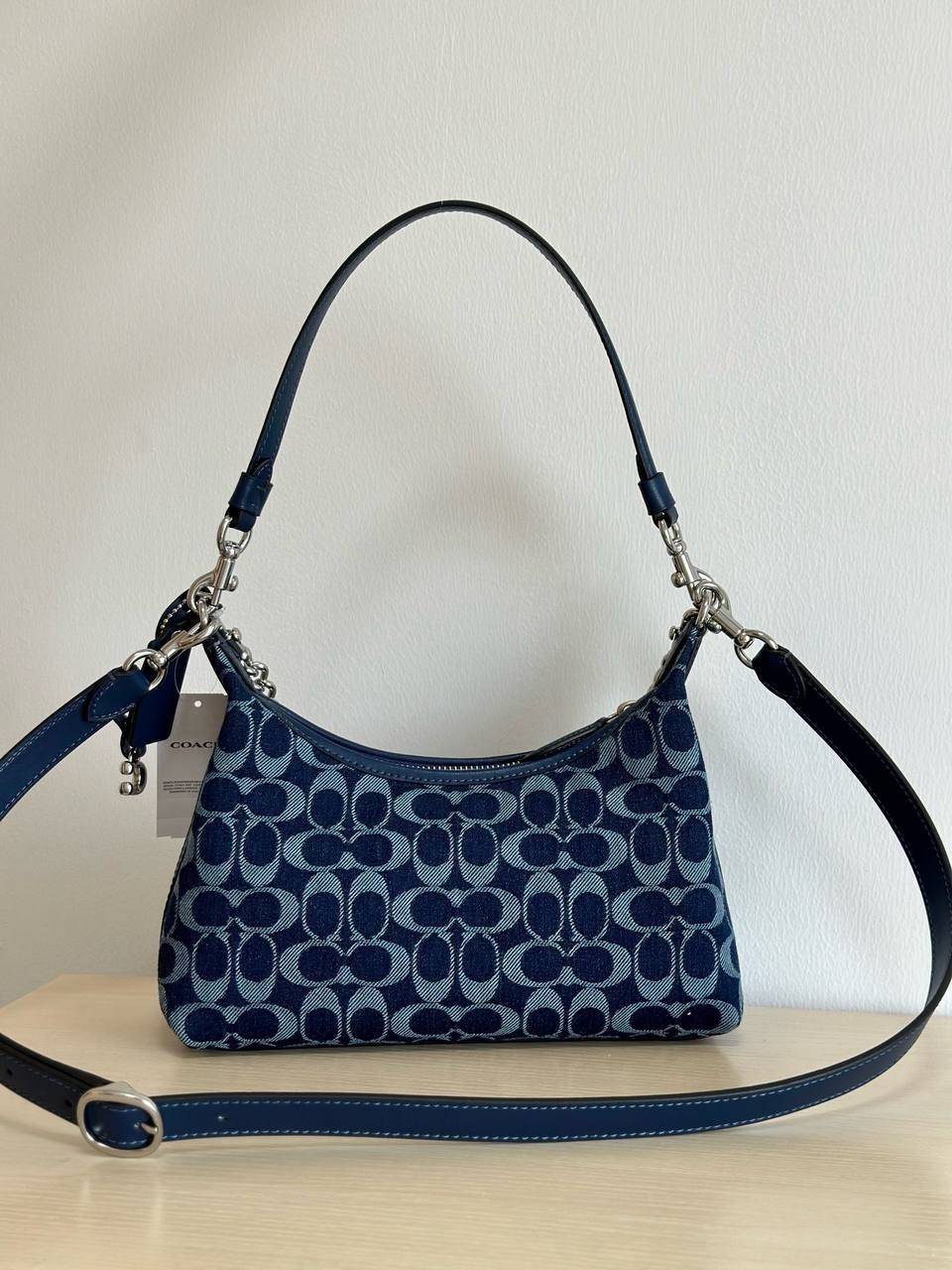COACH CAM27 Juliet Shoulder Bag In Signature Denim Deep BlueOutlet new