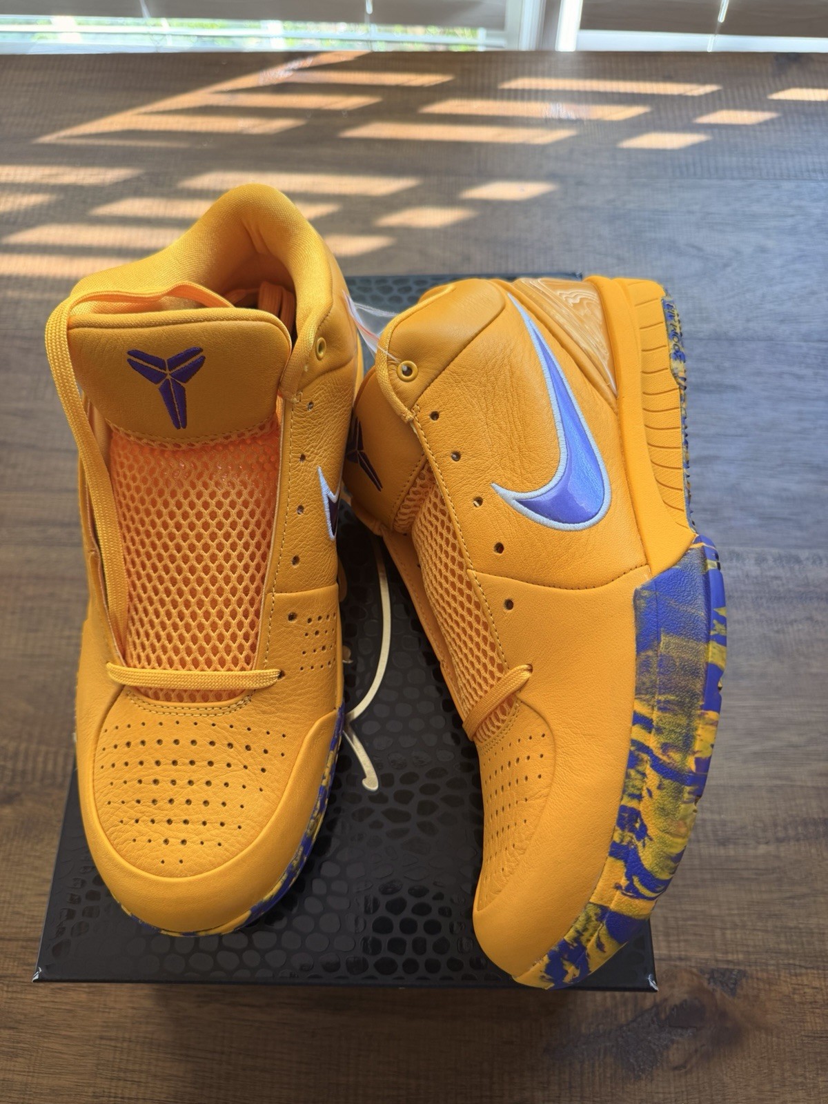 Nike Kobe 4 Protro Men’s Sneakers Size 10.5 Draft Day Lakers Purple Gold
