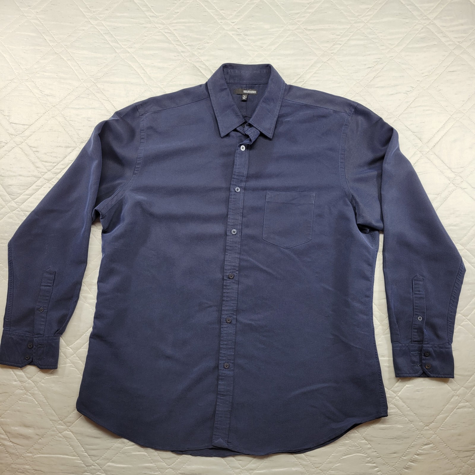 MURANO dark blue long sleeve dress shirt size XL
