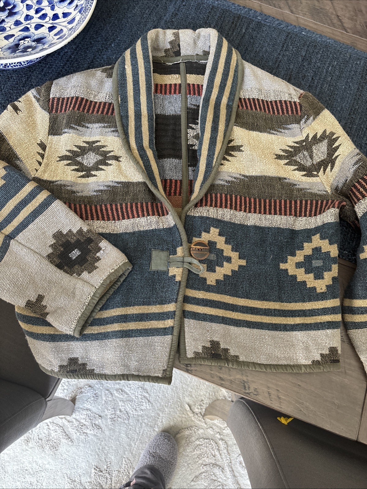 Flashback Style Bolero Jacket Multi Color GUC Women’s Size Large No Tag Inside
