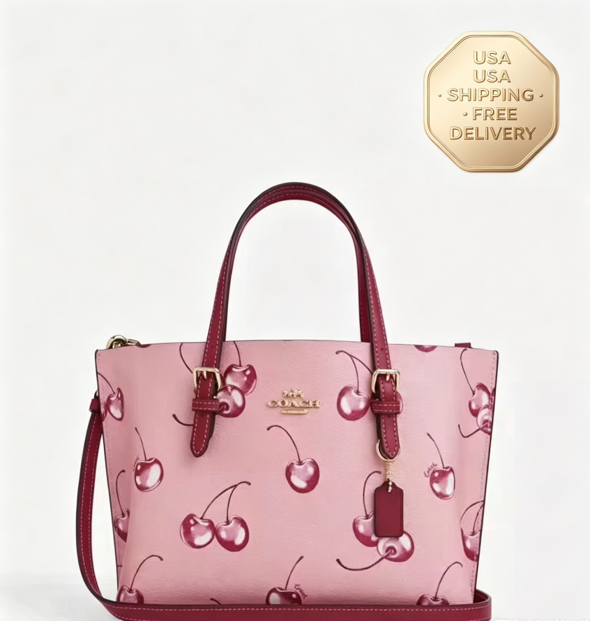 COACH Molly Handbag Tote Bag Shoulder Bag Cherry Print 25 Ladies CR293 NEW