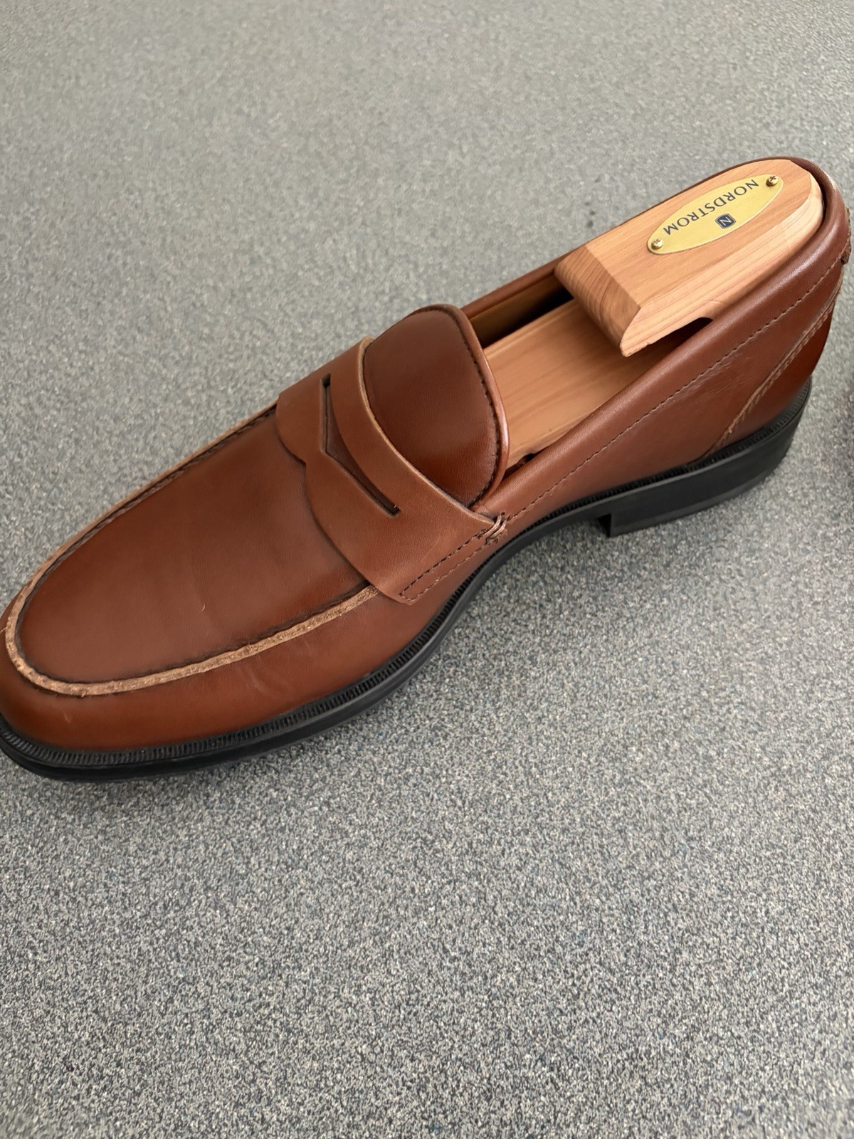 Aquatalia Men Waterproof Calf Leather Cognac Loafers SZ.11.5