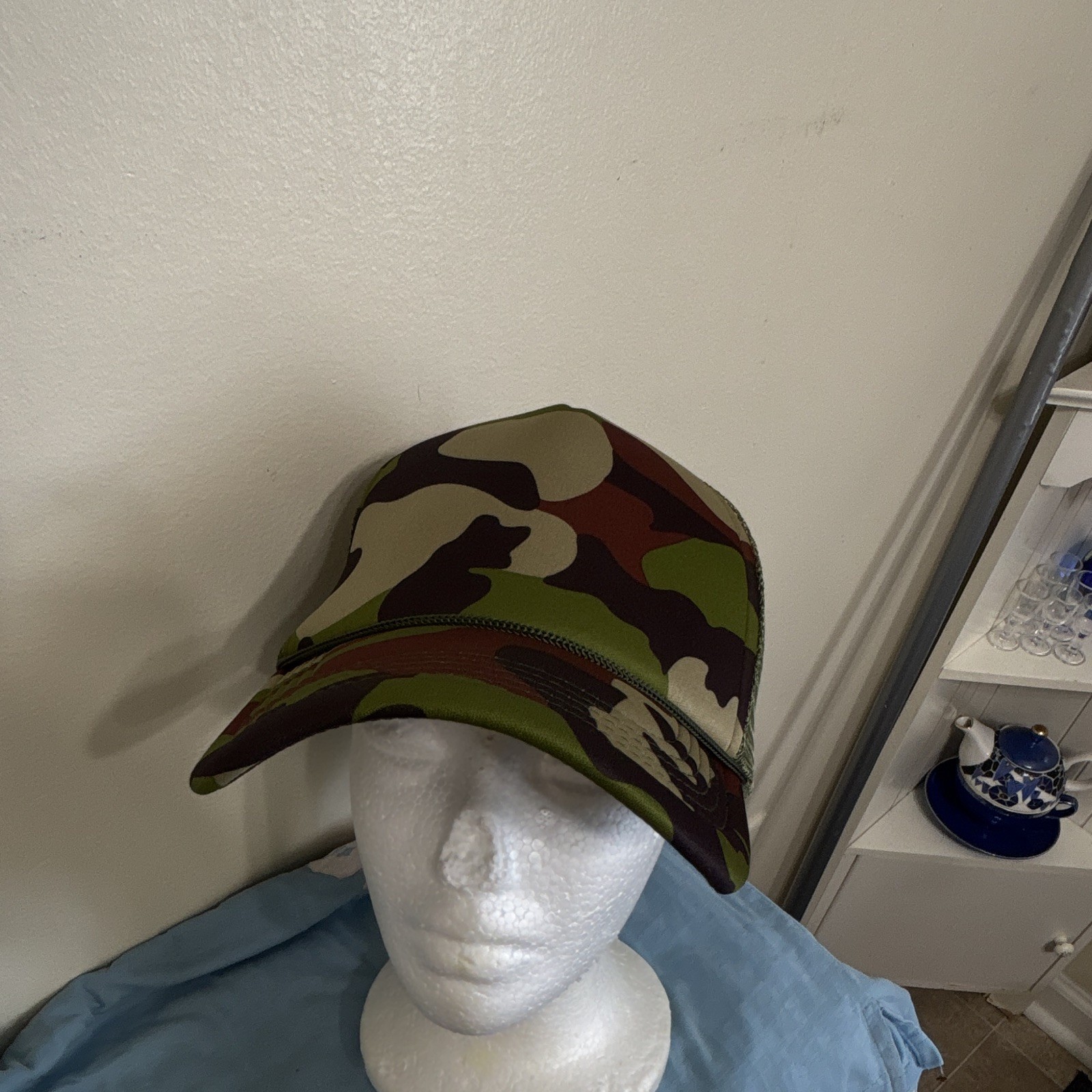 Camouflage Trucker Hat Breathable Mesh Back Green Brown Beige Black One Size