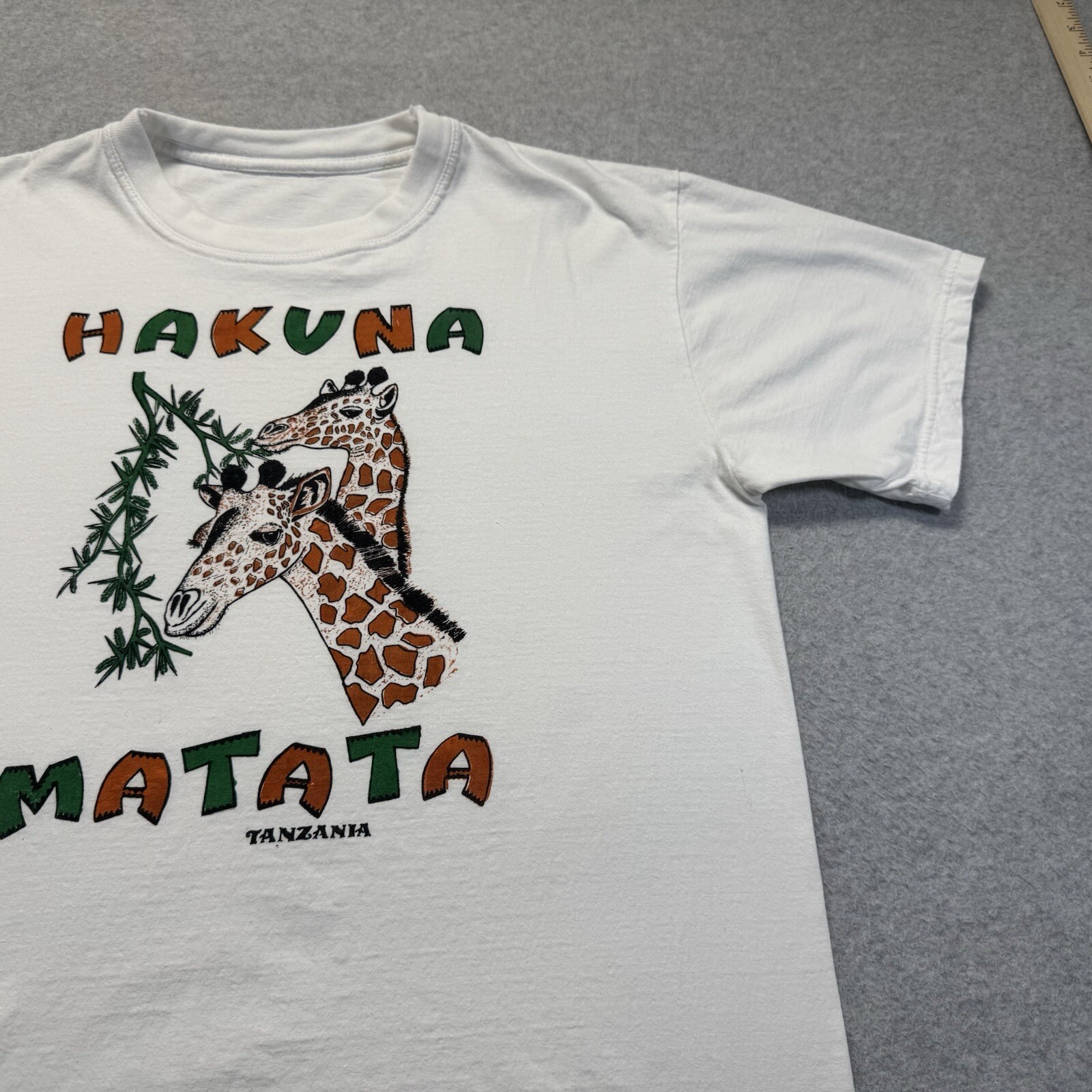 Hakuna Matada Shirt Adult Large White Movie Lion King No Worries Animated Mens