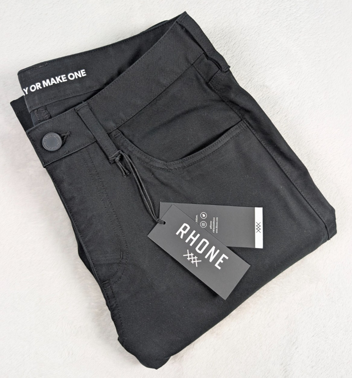 Rhone Everyday Twill 5 Pocket Pant Mens 28/33 Black Casual Stretchy NWT