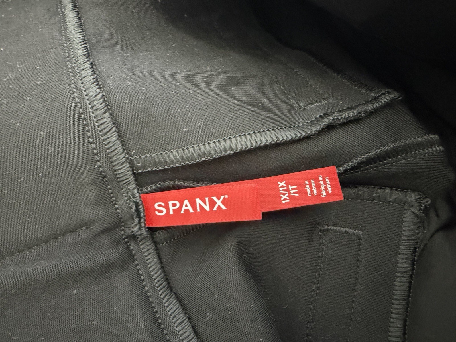 Spanx By Sara Blakely Ponte Knit Pants Womens 1X Black Stretch