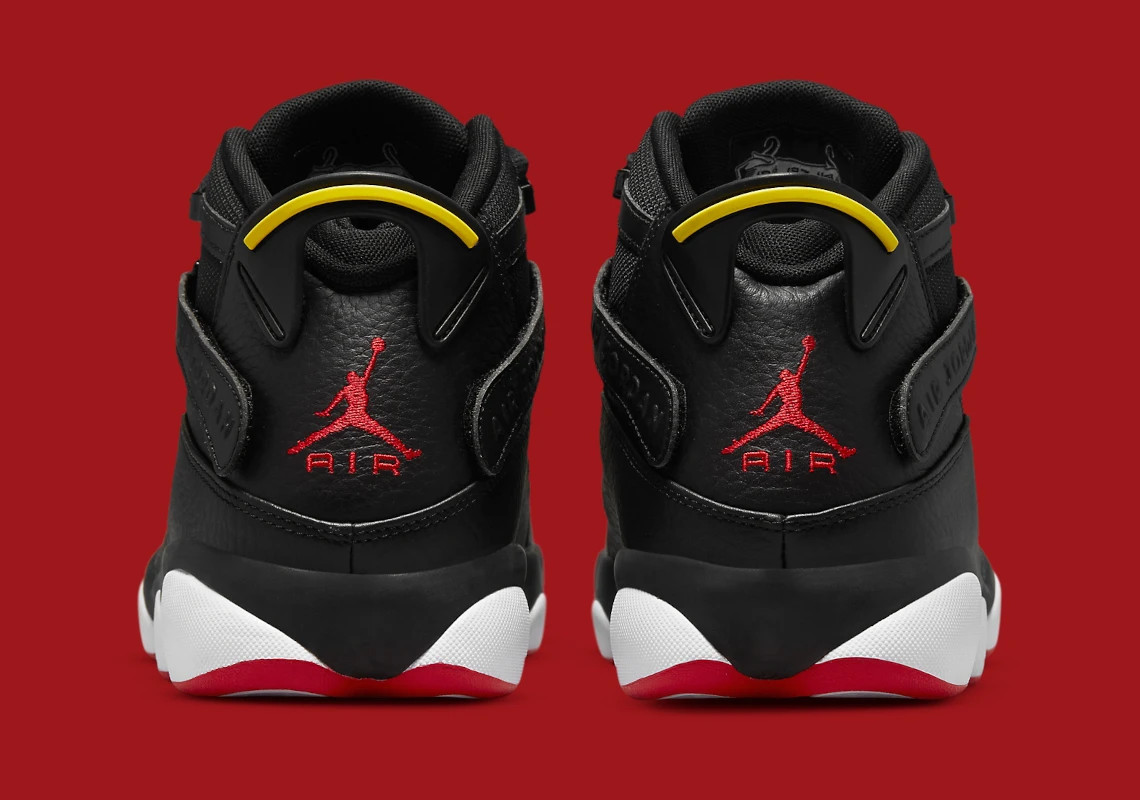 Jordan 6 Rings Playoffs 322992-063 Black/Red-Yellow-White Size 12 US