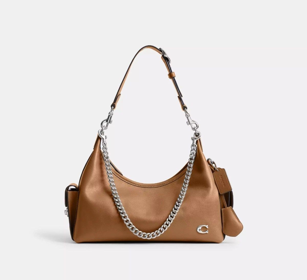 COACH Couch CAM20 Pocket Juliet Bag 30 Shoulder Bag Honey Brown