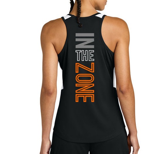 New OrangeTheory Fitness IN THE ZONE Women’s Club Track Tank Black LARGE
