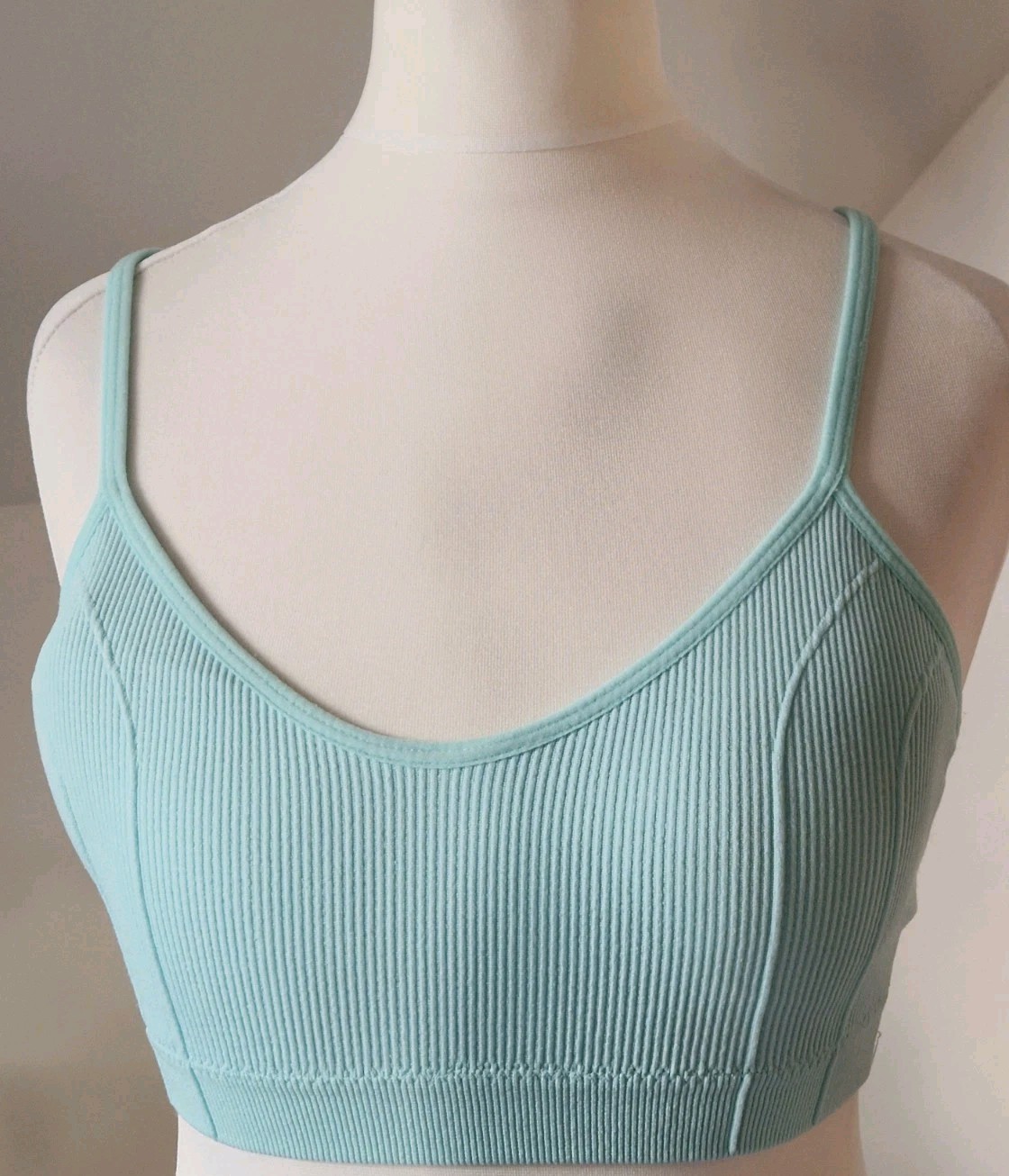 Small 10/12 Primark Bra Crop Top Blue Removable Padding Multiway Straps VGC