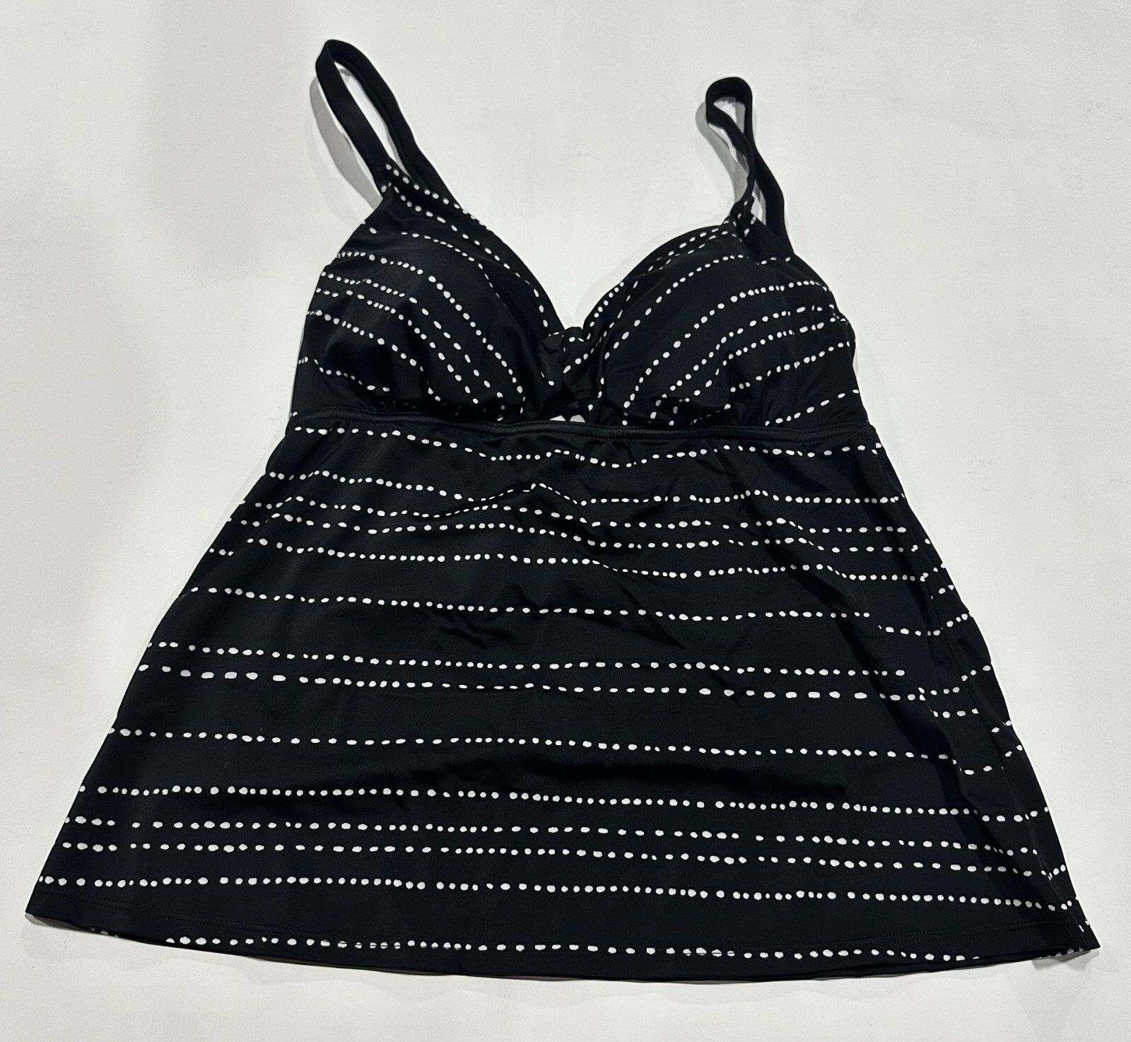 Women’s Slimming Control Keyhole Tankini Top – By Miracle Brands – Black – 8