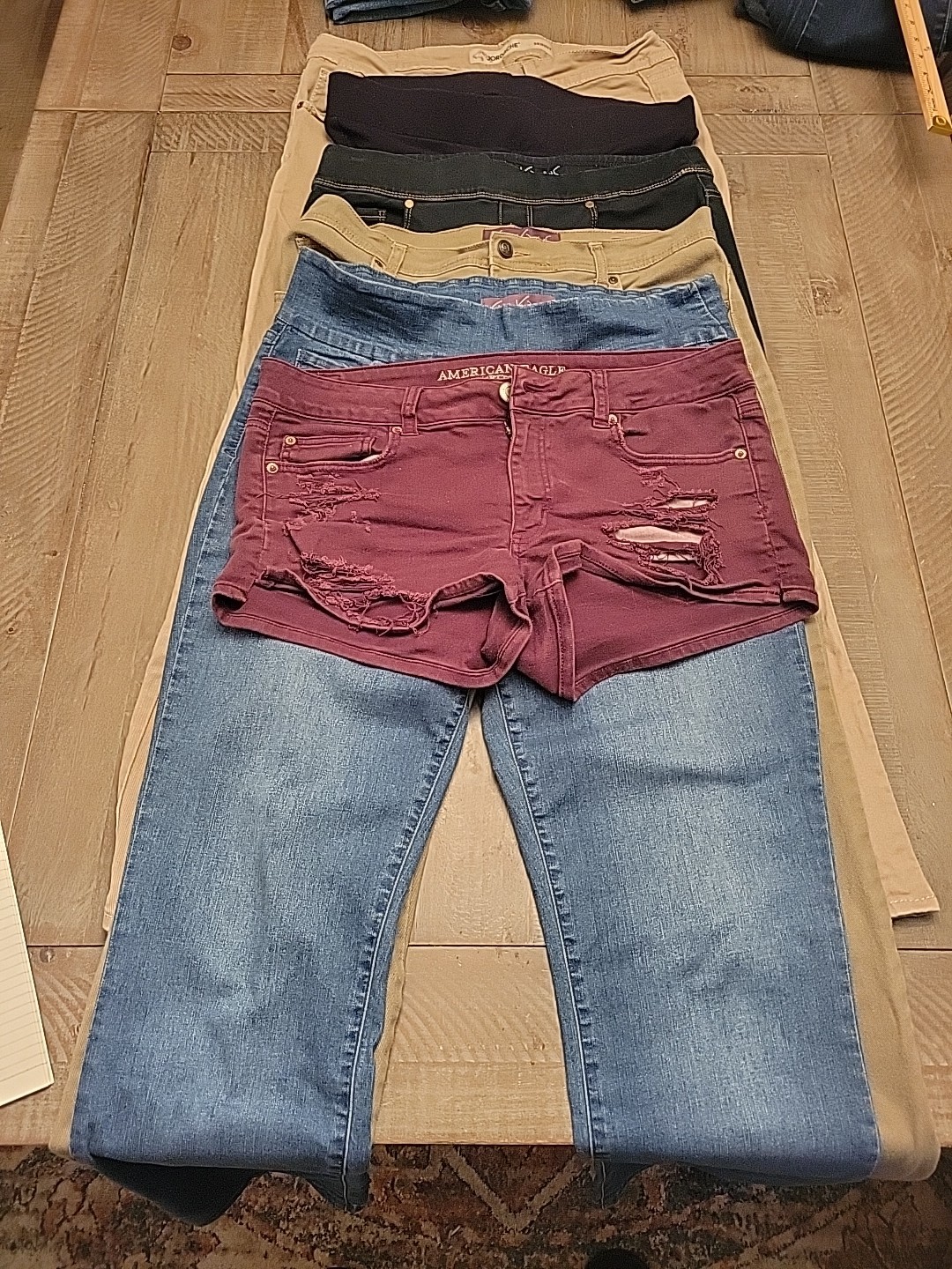 6 Bundle Lot Gloria American Eagle Jordache Womens Size 12 M L Jeans Shorts