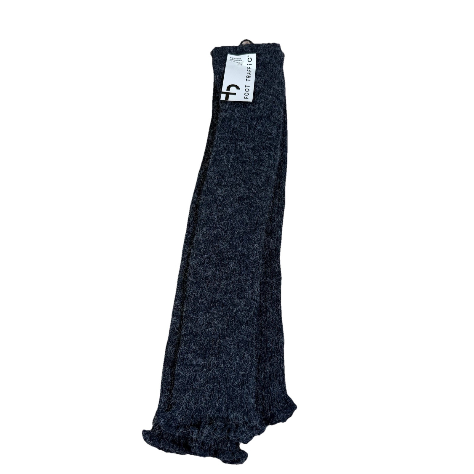 NWT Foot Traffic Super Long Leg Warmers 39″ Length Blue Gray Ribbed