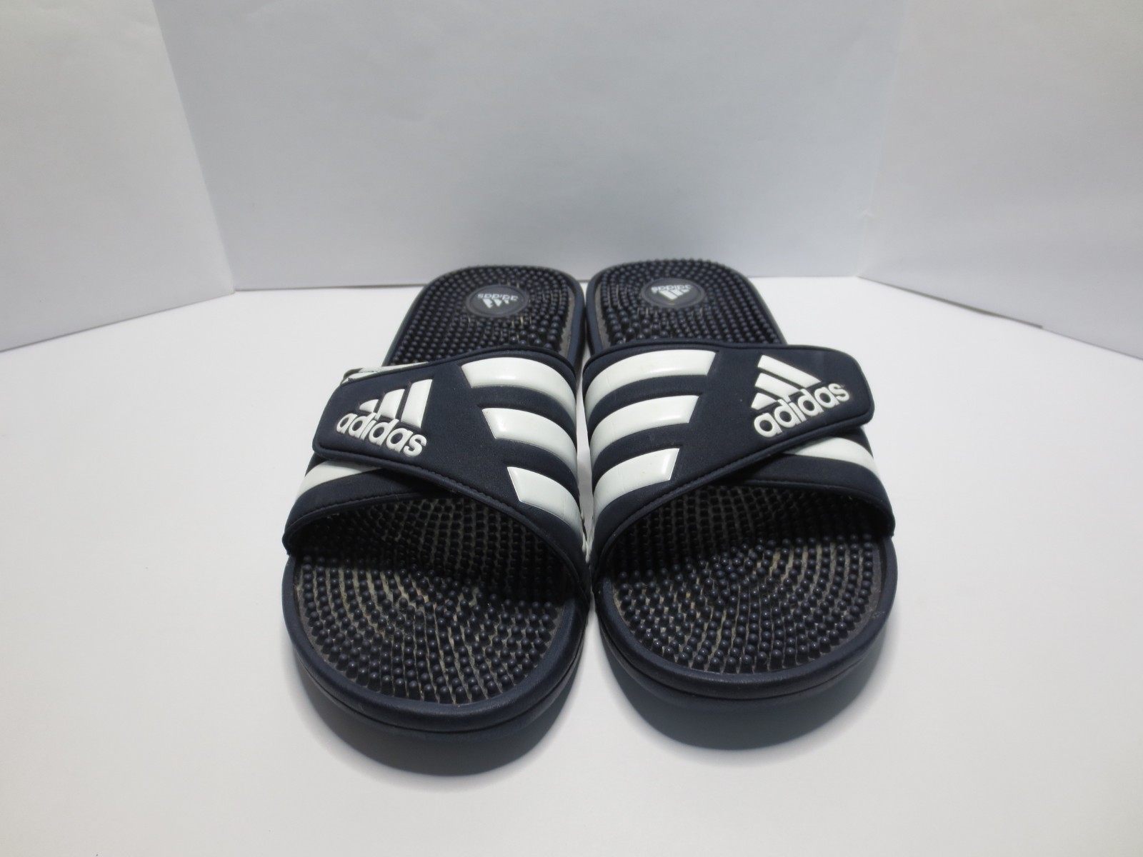 Adidas Adissage Slides – Navy/White – Men’s size 11 – Good Used Condition