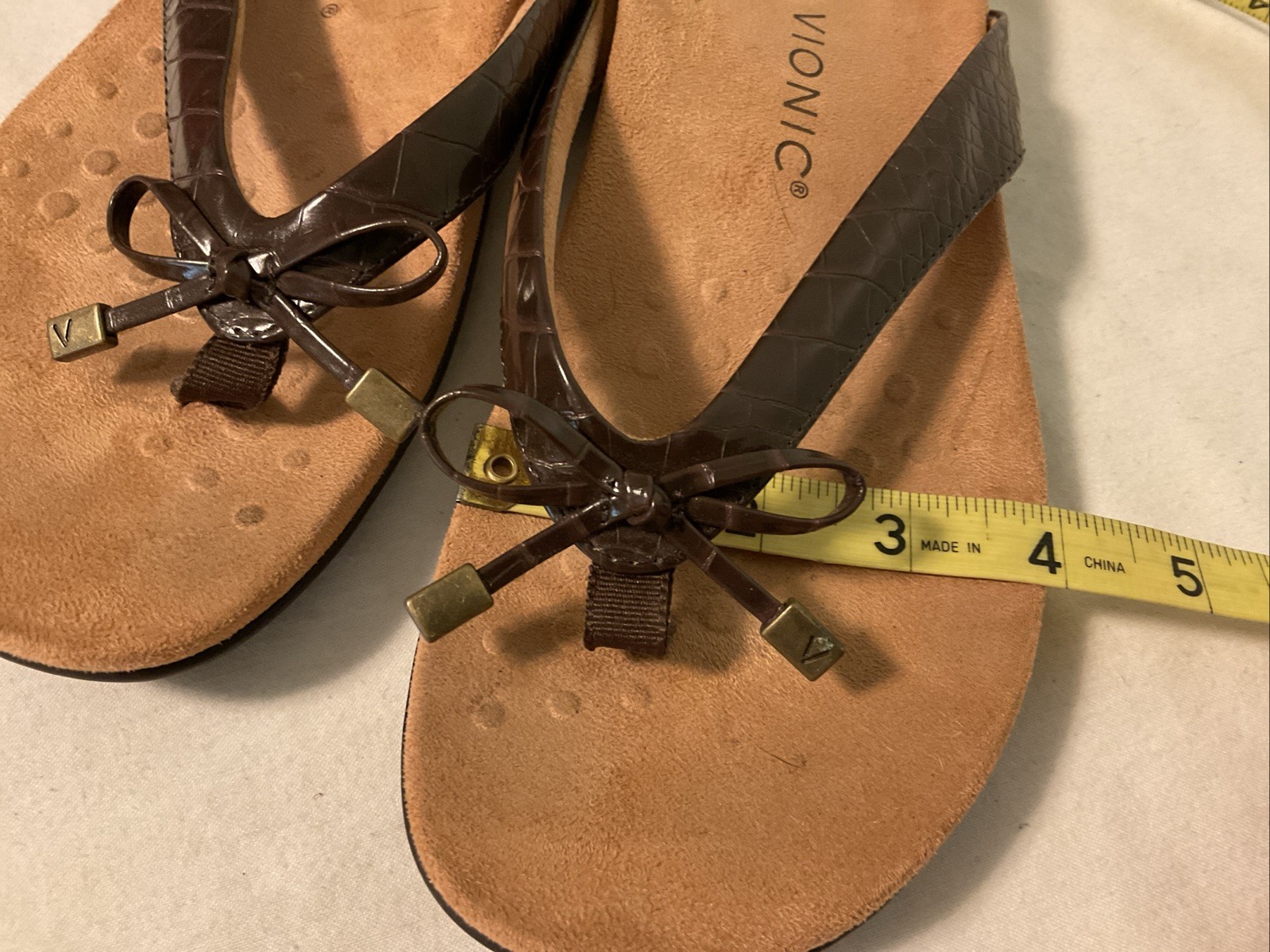 Vionic Bella II Brown Flip Flop Thong Sandals Womens Size 10