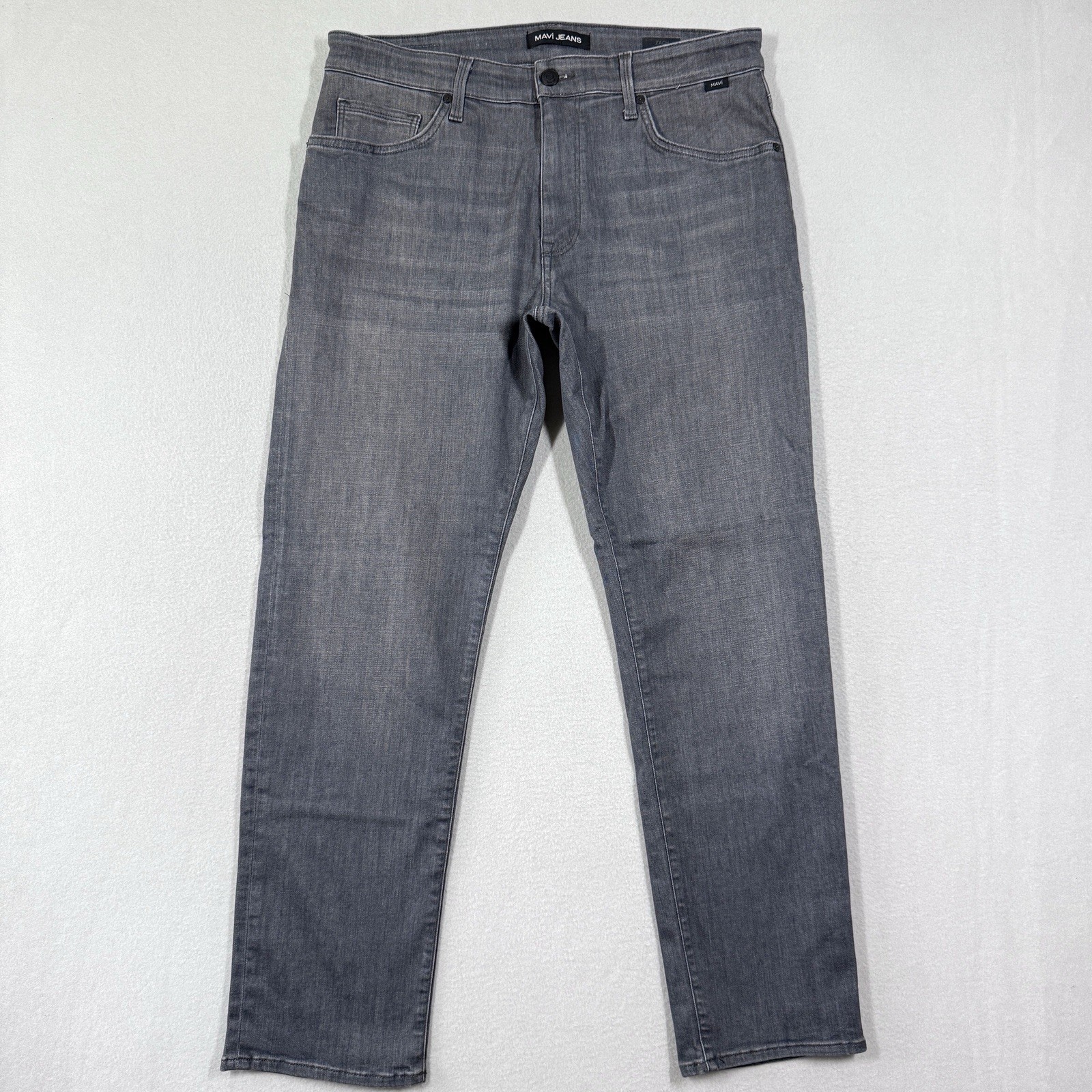 Mavi Jeans Mens 36×32 Zach Straight Leg SuperMove Grey Stretch Denim Jean NWT