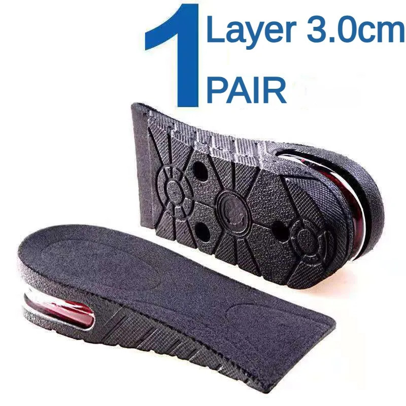 7.5Cm 6Cm 4.5Cm 3Cm Air Cushion Elevator Shoe Insole Lifts Inserts Half Insoles