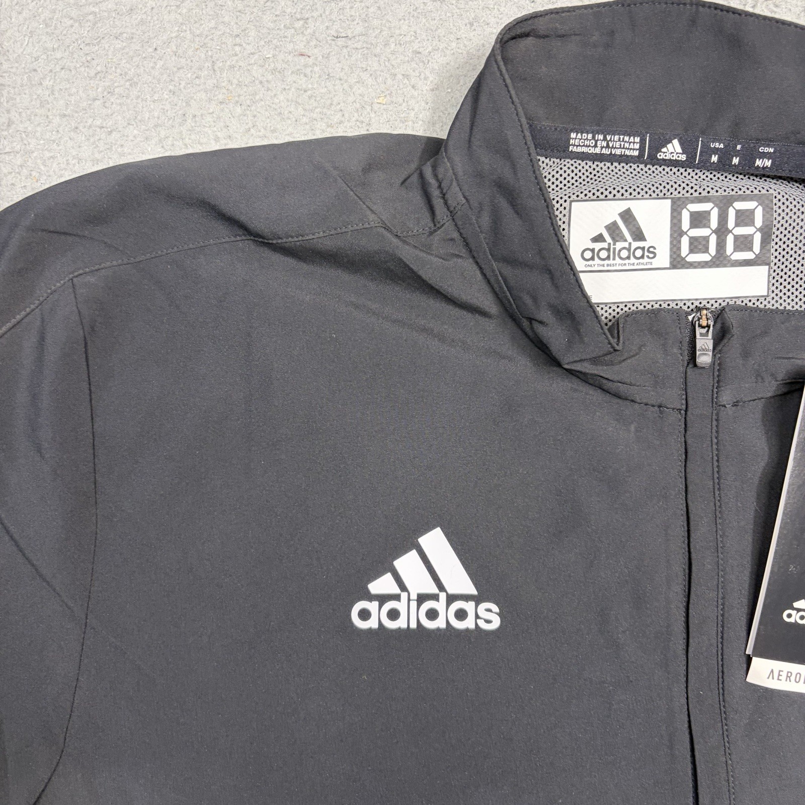 Adidas Sideline 1/4 Zip Pullover Jacket Men’s Medium Black Short Sleeve GM2498