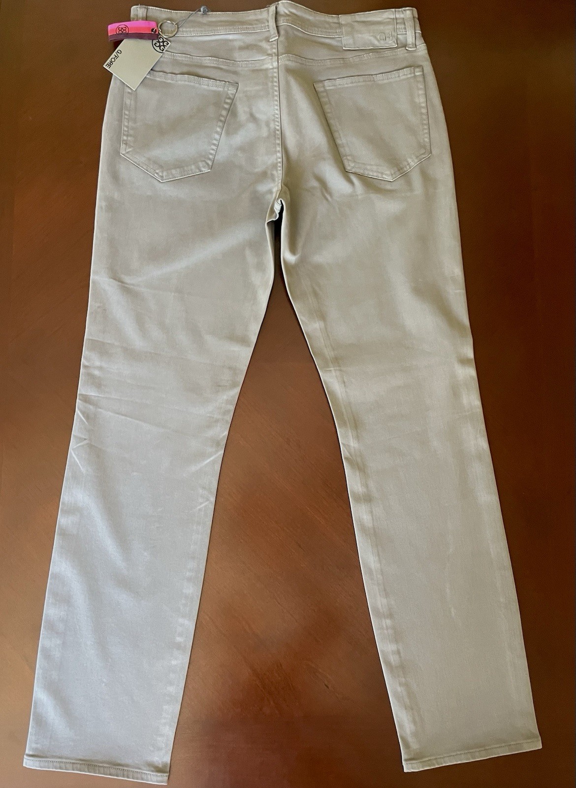 G/FORE Fore Play Men’s Slim Fit Gray Denim Jeans 5-Pocket Logo Mid Rise