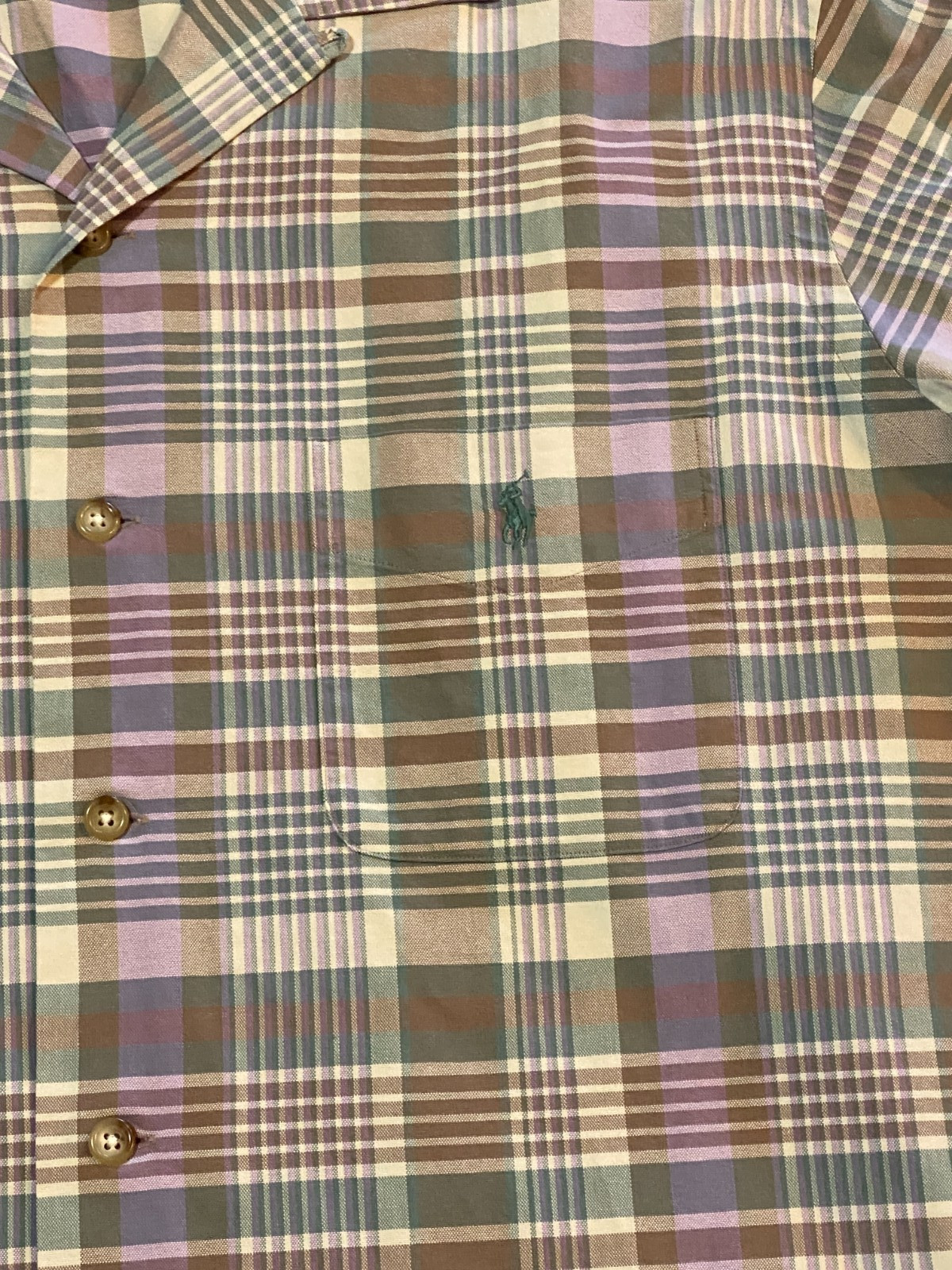 NWT-Polo Ralph Lauren Men’s Classic fit 4XLT Plaid Oxford Camp Shirt-MultiColor