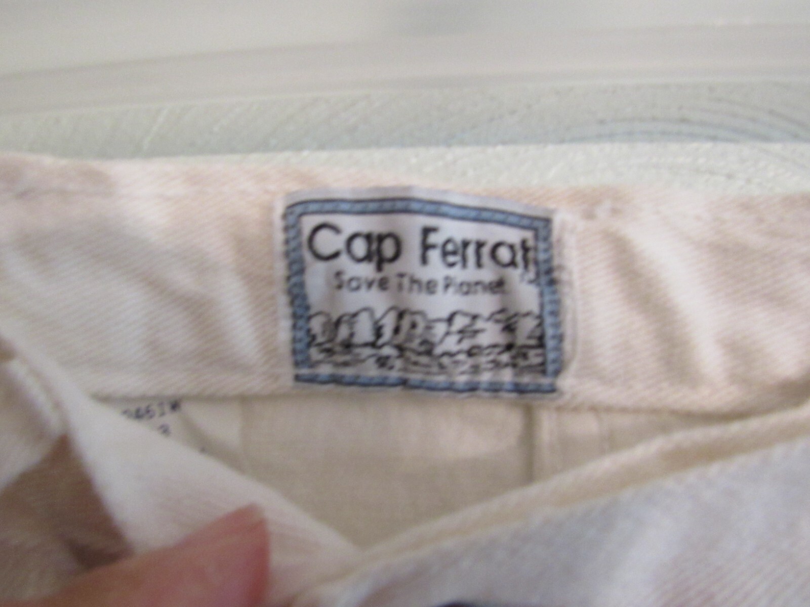 VTG 80s CAP FERRAT Jeans 20 High Waist Mom White USA Made Stretch Stirrup NWT