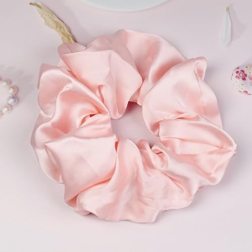 Oversized Satin Scrunchies for Women – 2 Pack Extra Large Hair Ties Accessories,