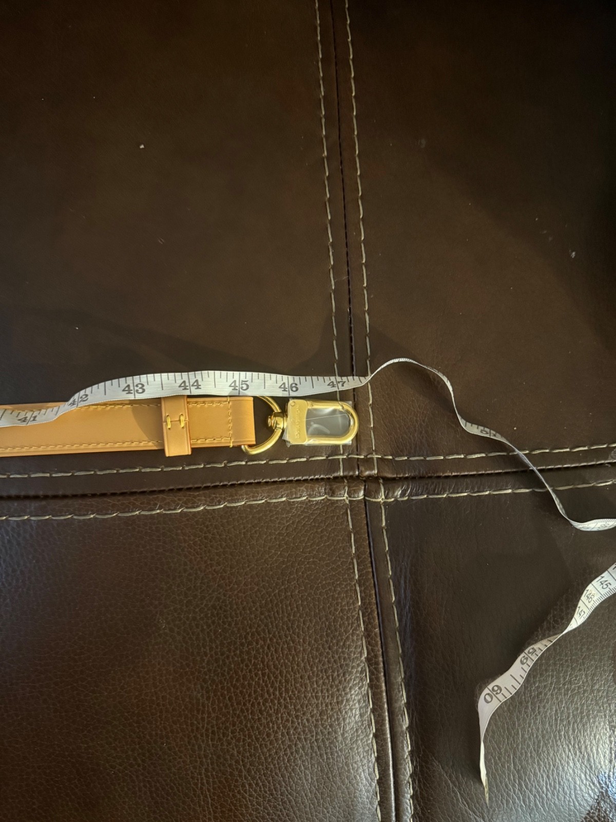 Authentic Louis Vuitton Vachetta Adjustable Shoulder Strap Gold Hardware 47 in