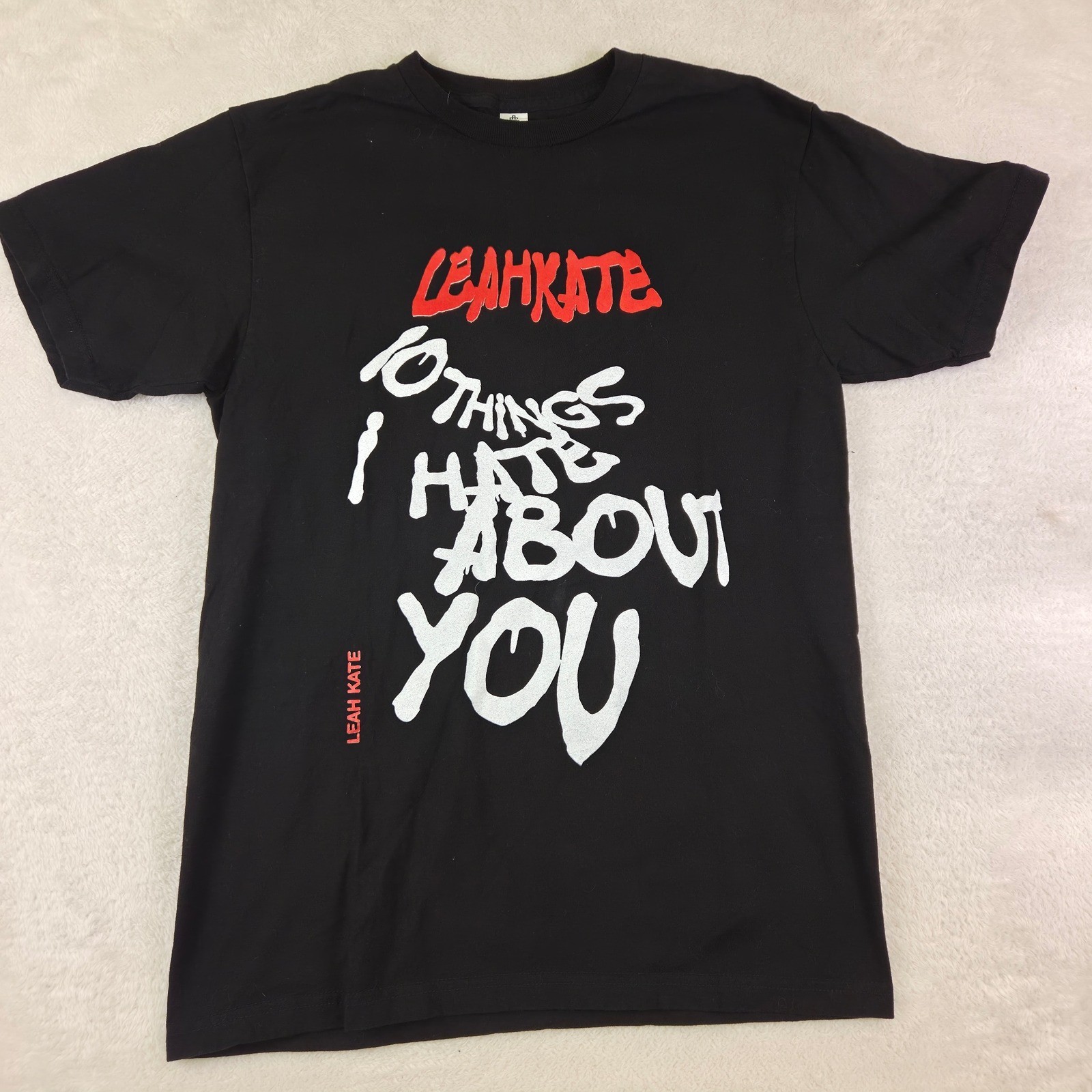 Leah Kate 10 Things I Hate About You Black Graphic T-Shirt Mens Small Tultex 290