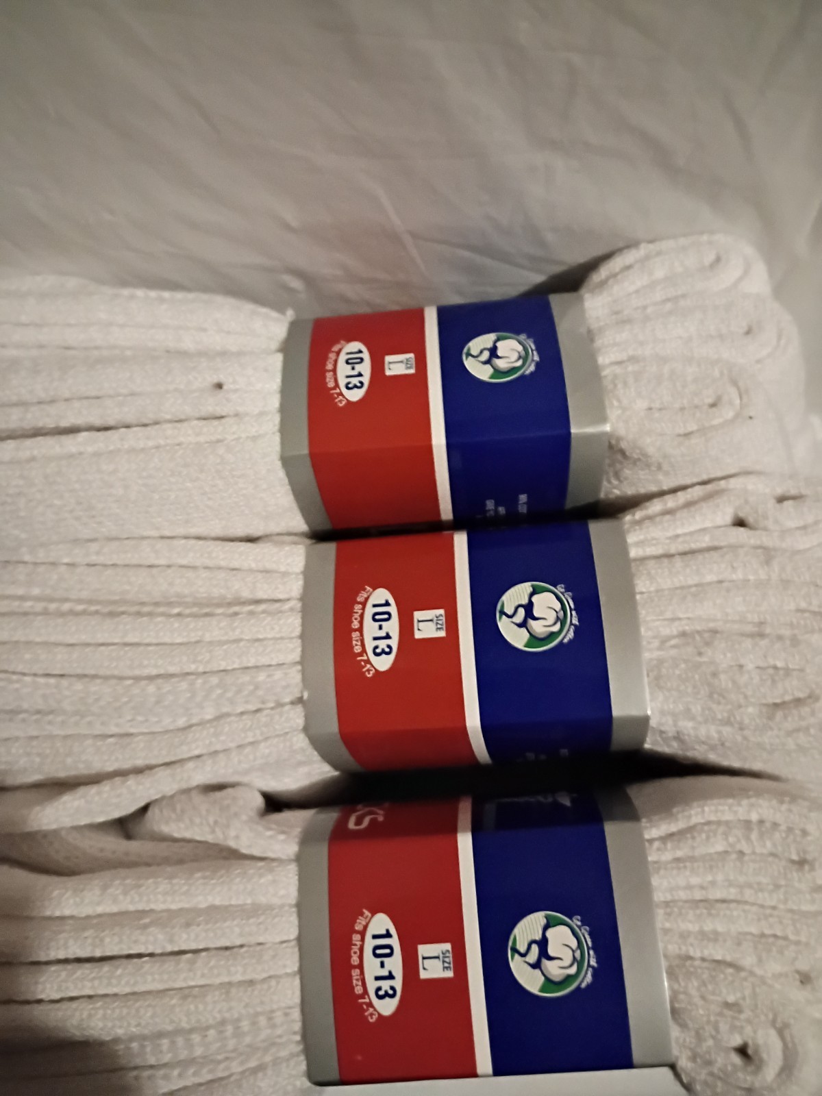 Rodex Therapeutic Crew Socks White Men’s Size 10-13 Cotton Blend 3 Pairs