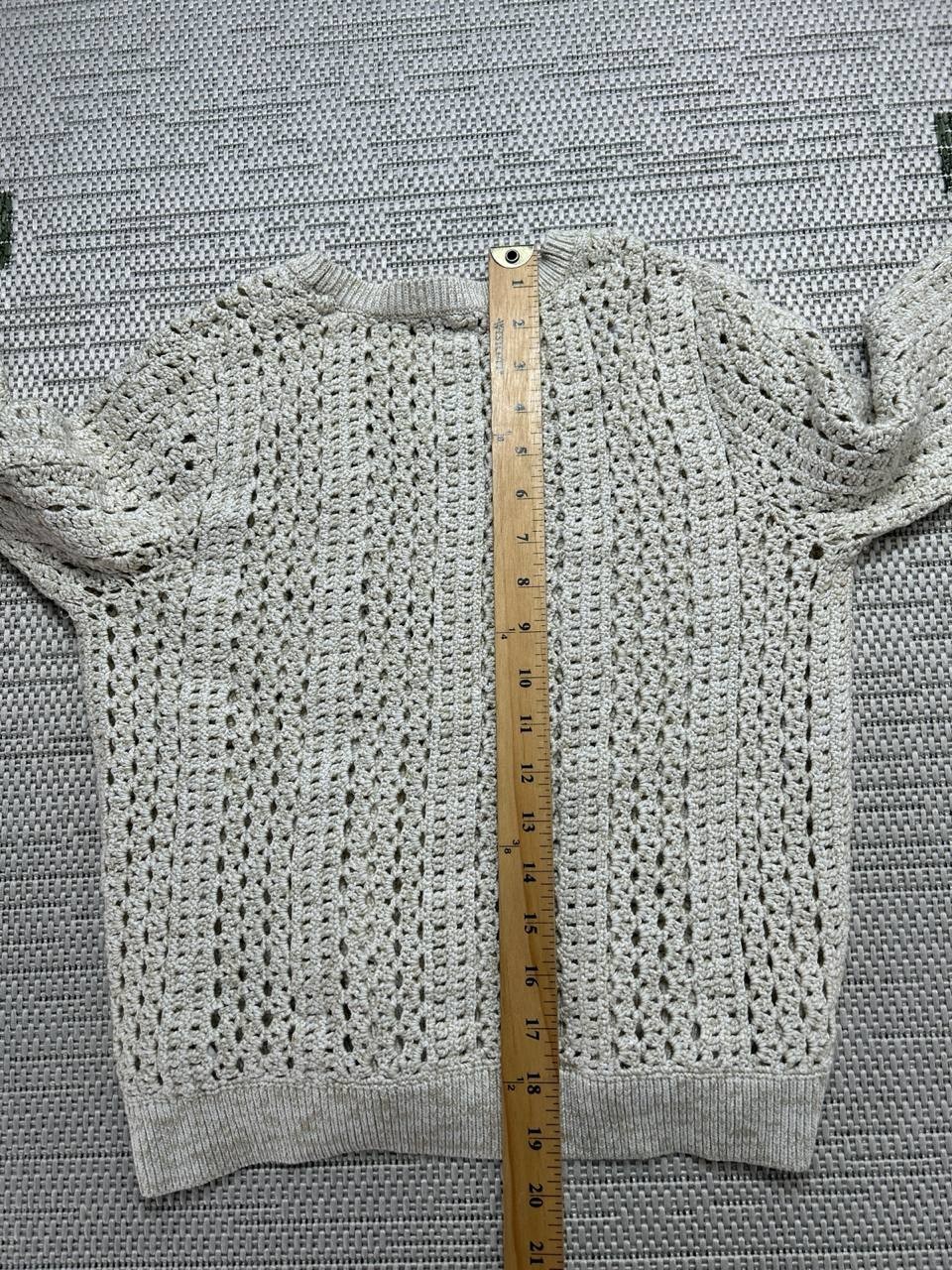 Theory Sweater Womens Medium Beige Cotton Knit Pullover