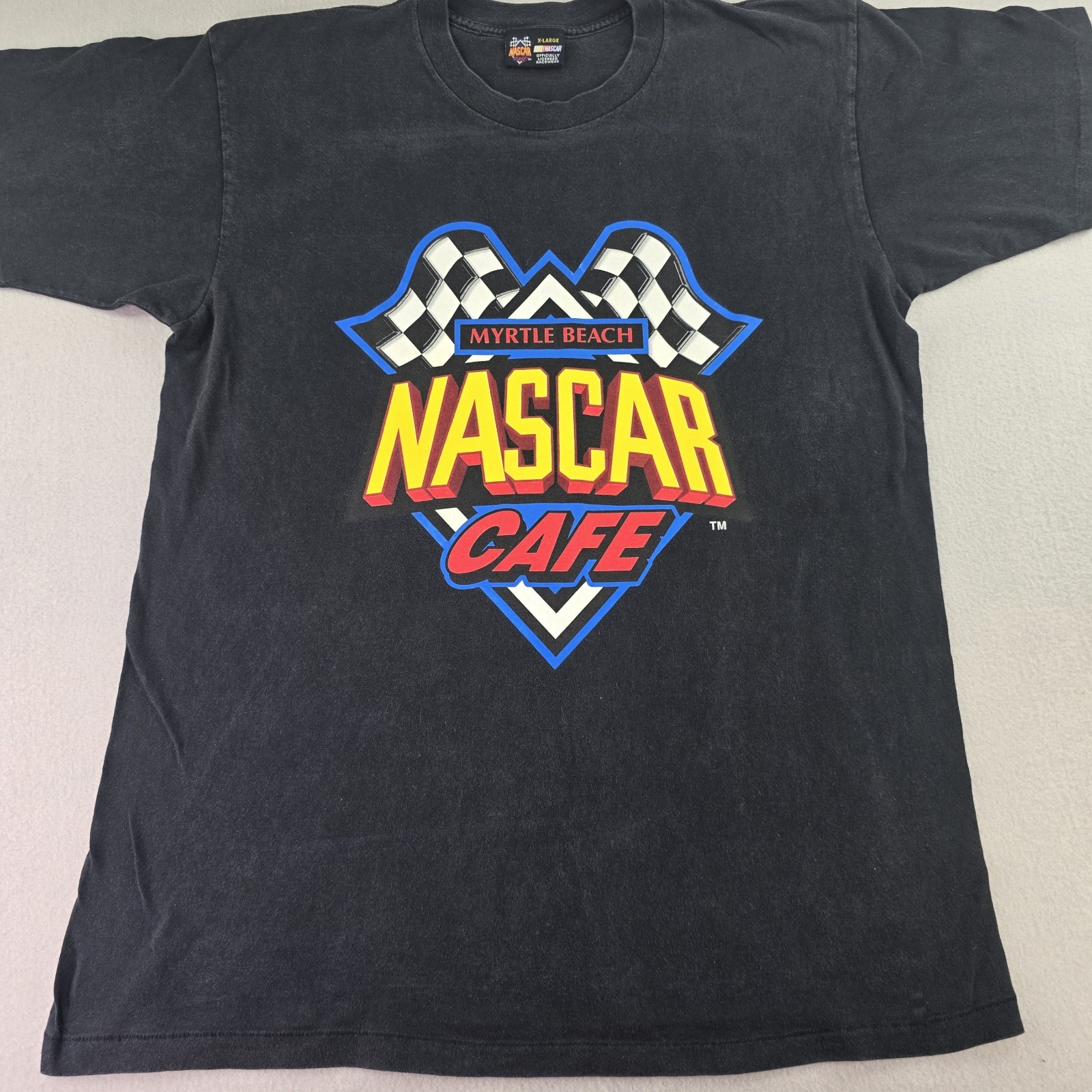 Vintage Nascar Cafe Myrtle Beach Speedway 90s Racewear Unisex XL Shirt Tee Faded