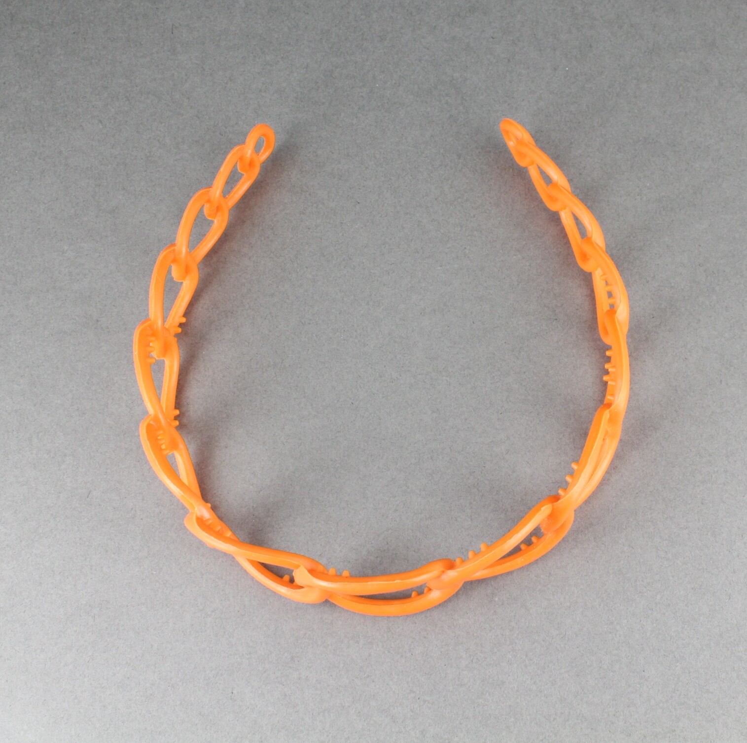 Orange headband chain link plastic 1.25″ wide headband hair band accessory