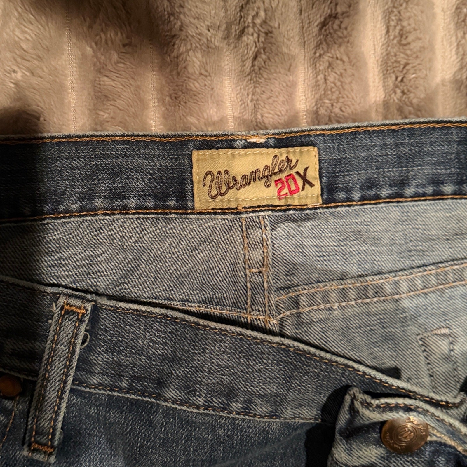 Wrangler 20X Men’s Jeans 40×36 No. 42 Vintage Bootcut Light Wash Denim Blue
