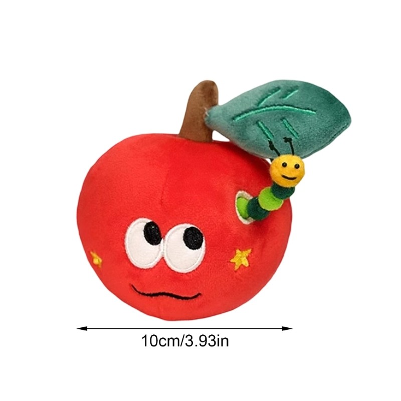 Plush Apples Keychain for Women Handbag Bag Charms Artistic Keychain Accessories