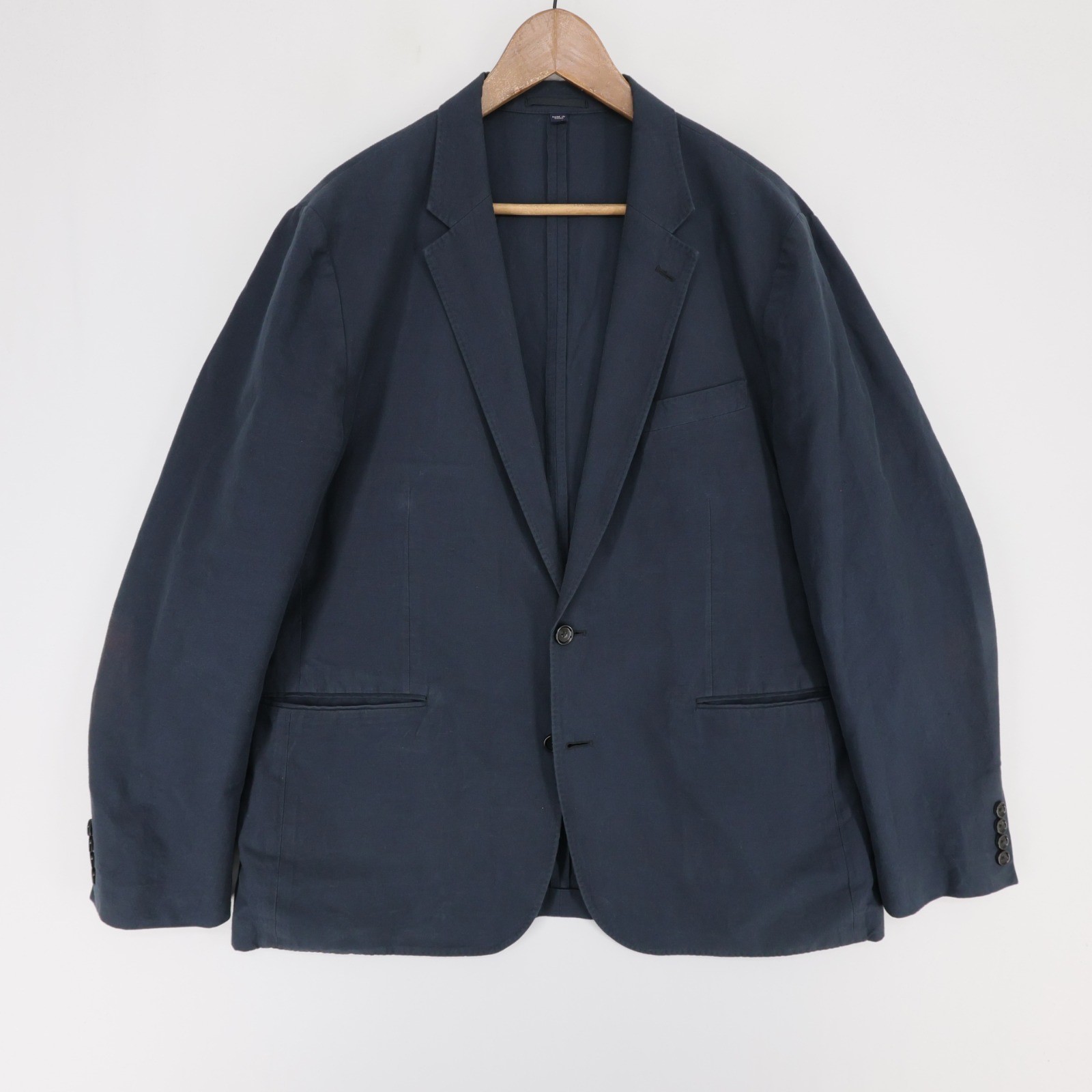 J Crew Ludlow Blazer Mens 46R Navy Blue Cotton Linen Unstructured Baird McNutt