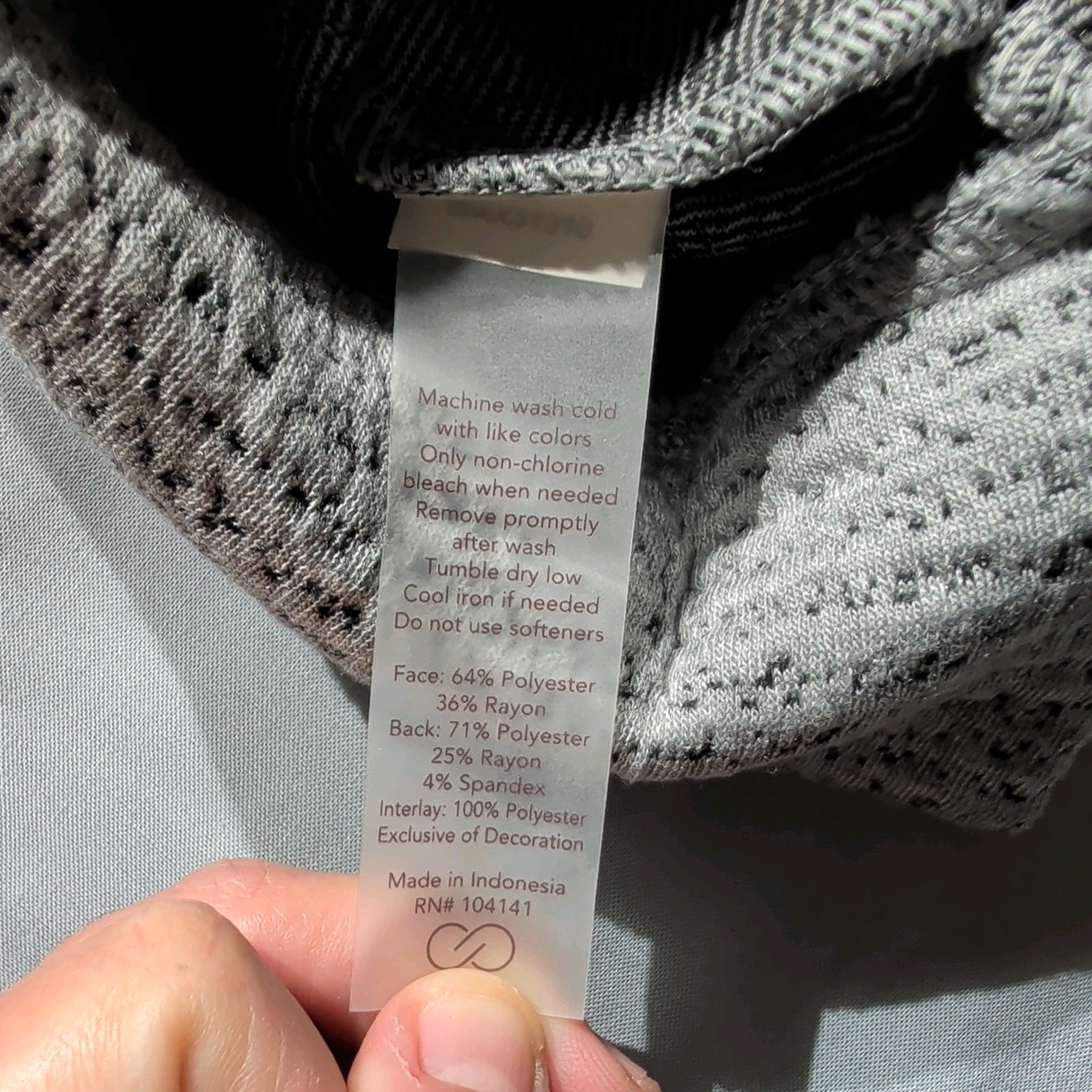 CALIA Lunar Jacquard Funnel Neck Sweater Size Large Heather Gray