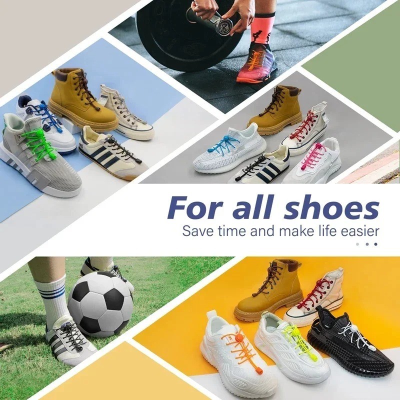 Lock Laces Elastic No Tie Shoelaces One Size Fits All