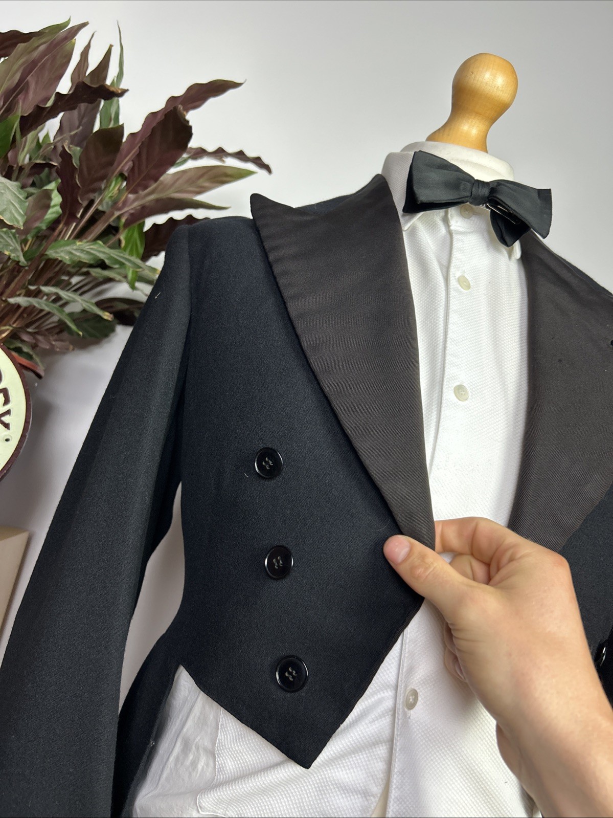 Bespoke White Tie Tailcoat Suit (38R) Handmade Dinner Savile Row Antique Vintage
