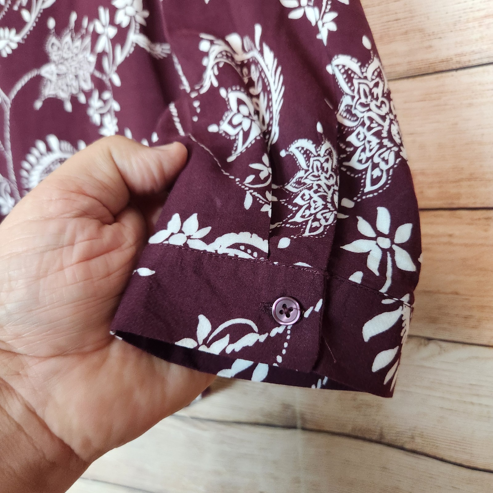 Brina & Em Stitch Fix Lemmy V-Neck Brown Floral Print Cottagecore Top NWT XXL