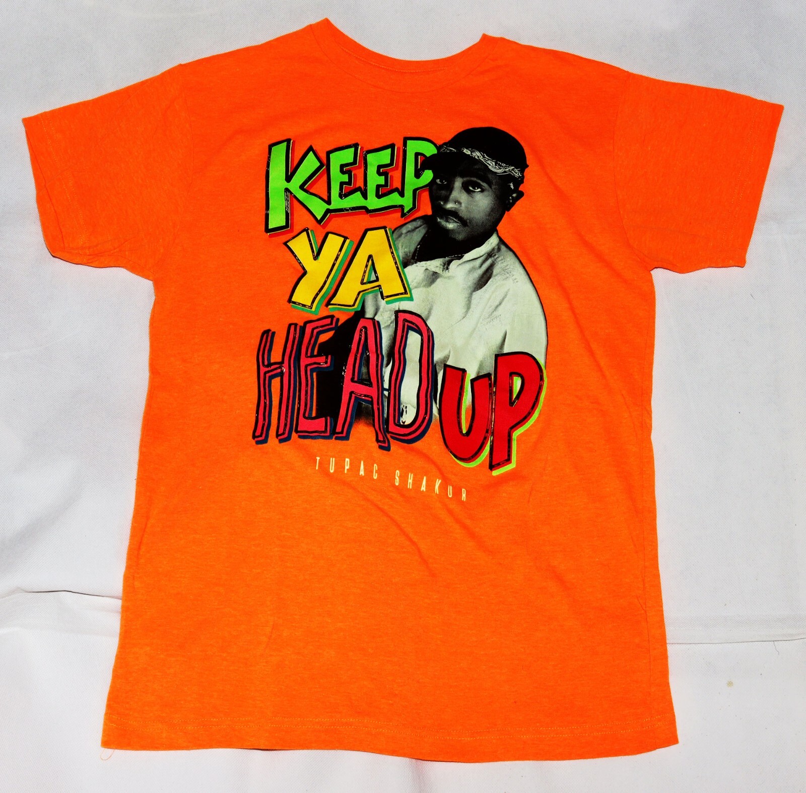 Tupac Shakur T-Shirt Keep Ya Head Up 2Pac Hip Hop Rap Graphic Tee Shirt Size XL