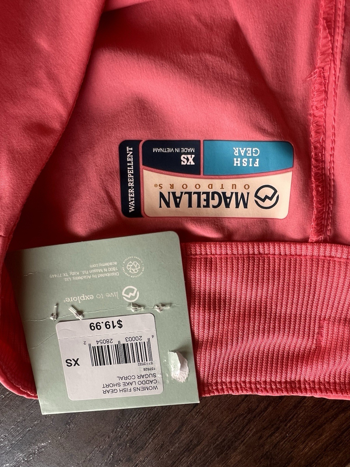 NWT Women’s Magellan Size XS FishGear Caddo Lake Shorts Coral/Salmon Pink
