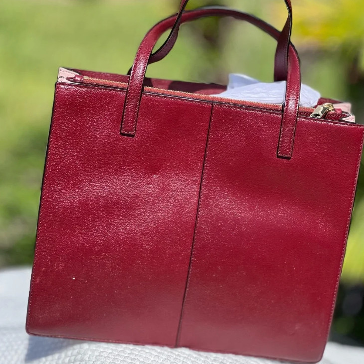 KATE SPADE Hyde Place Large Red Pink Bag Tote Zarinah Satchel WKRU3998