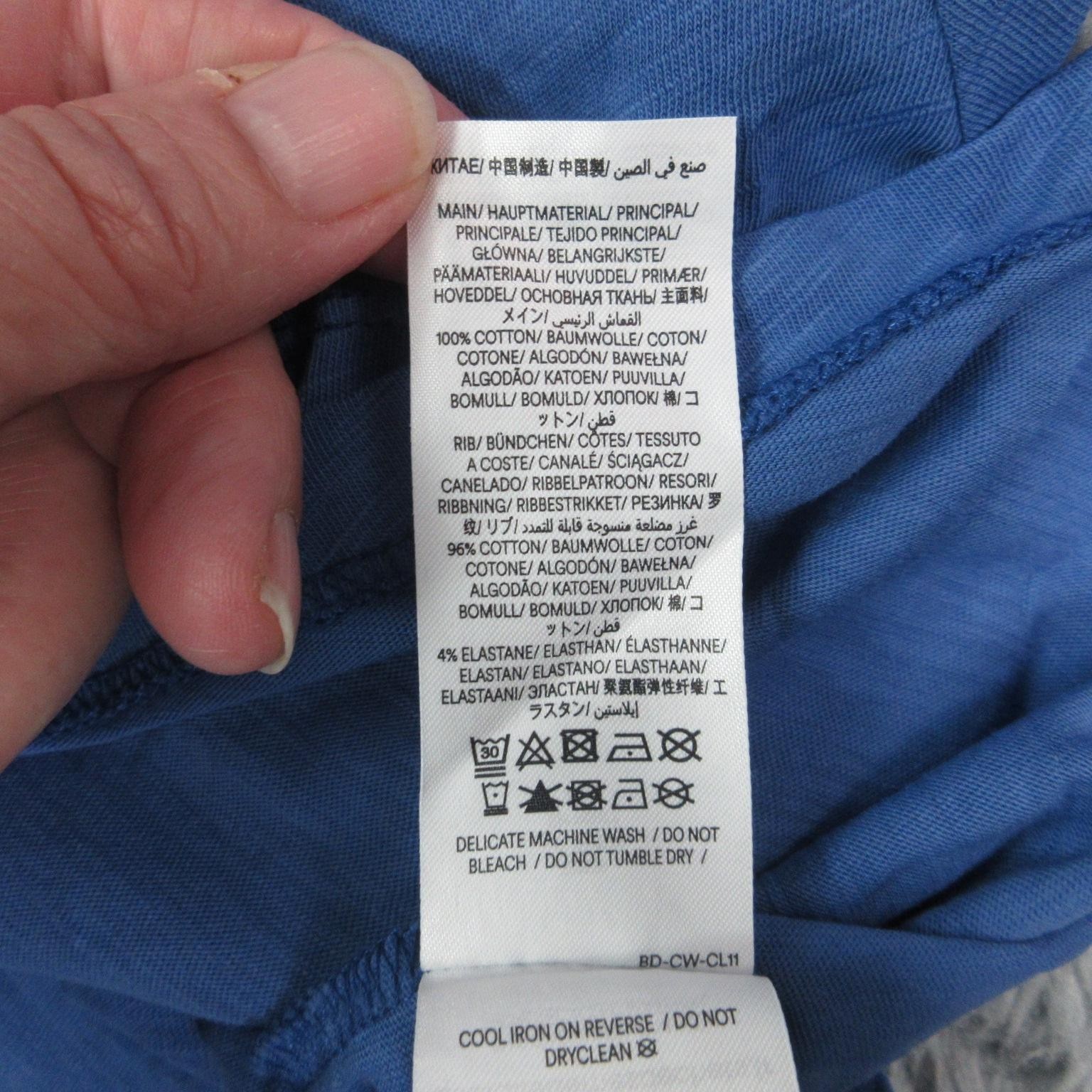 Mini Boden Shirt Kids 4 3-4 Years Blue Pocket Short Sleeve Cotton Tee NWT
