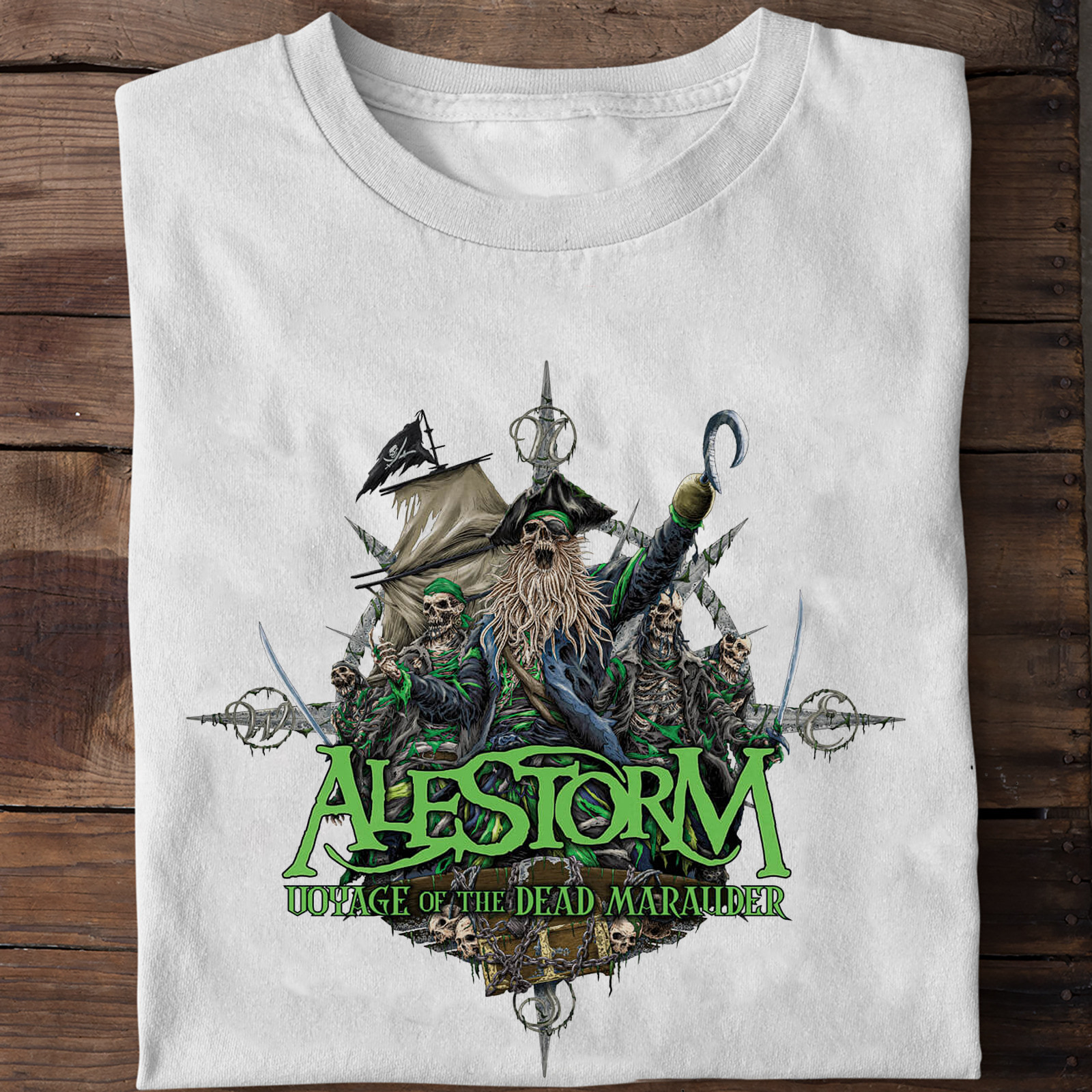 NEW ALESTORM Band Gift Fan Short Sleeve White All Size Unisex Shirt