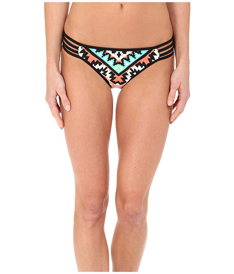 SEAFOLLY KASBAH MULTI STRAP HIPSTER BIKINI SWIM BOTTOM BLACK MULTI SIZE 6 $72
